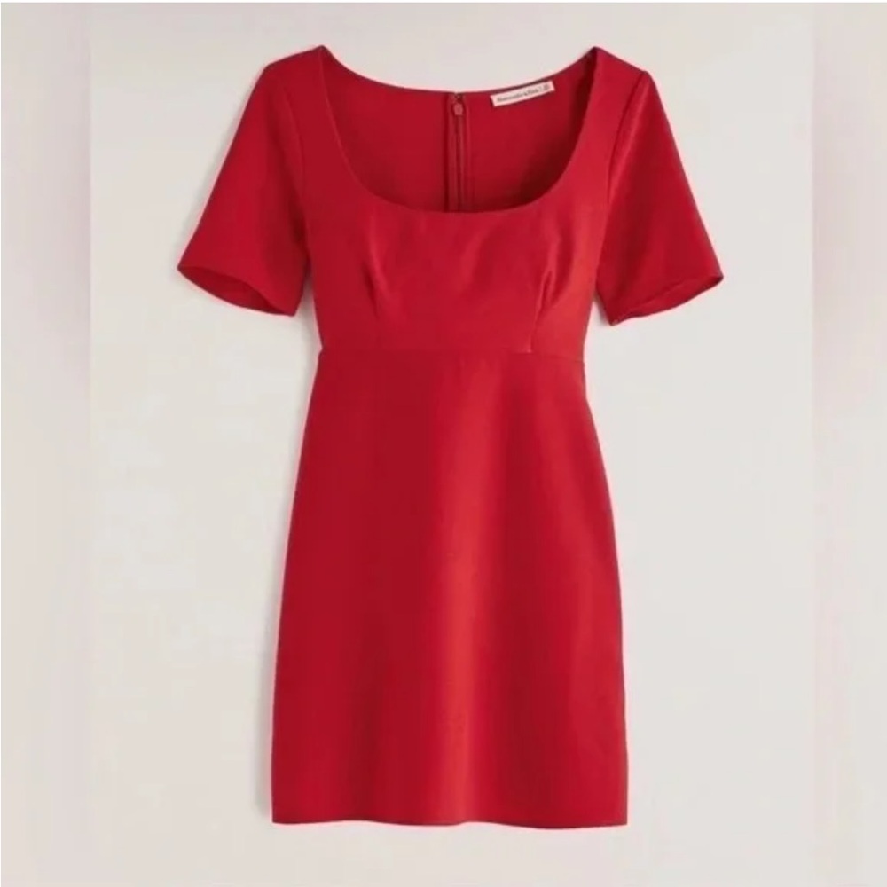 Abercrombie & Fitch Short-sleeve Scoop Neck Mini Dress
